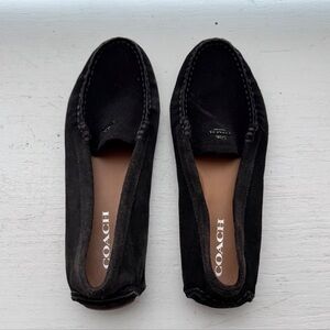 Coach amber suede gray mocasins
